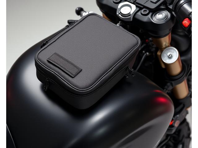 Magneto Tank Bag, magnetic mount, on a sport touring motorcycle.