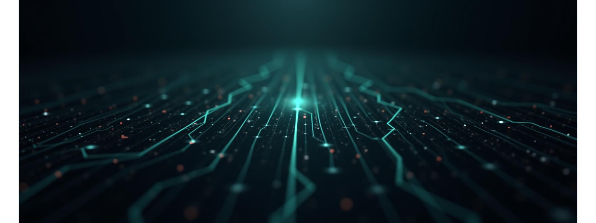 Abstract secure network lines, cybersecurity concept